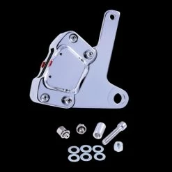 GMA FLH 10 Front FLH Brake Caliper And Bracket Front Brake Kit Smooth Chrome