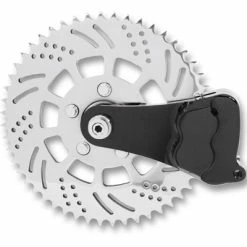 HHI 4-Piston Sprocket Rear Brake Caliper & Rotor Kit Right Black