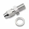 Drag Specialties 3/8"-24 Male Straight Chrome Fitting