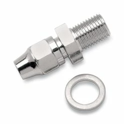 Drag Specialties 3/8"-24 Male Straight Chrome Fitting