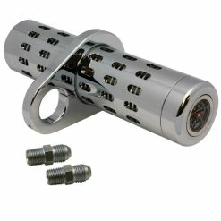 Pro-One Chrome Oil Cooler With Gauge For 1-1/2″ Frame