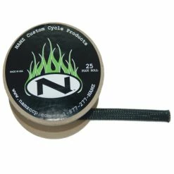 NAMZ Custom Cycle 25' Black Braided Cable Cover 1/2″ ID