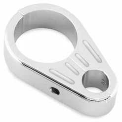 Biker's Choice Single Throttle Cable Clamp Chrome Slotted