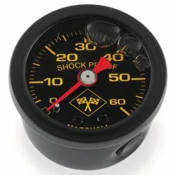 Biker's Choice 0-60 PSI Oil Pressure Gauge Black/Black