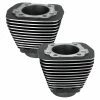 S&S Cycle Wrinkle Black Stock Bore Cylinder Set