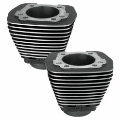 S&S Cycle Wrinkle Black Stock Bore Cylinder Set