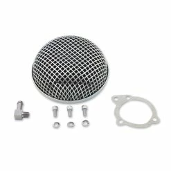 V-Twin Manufacturing Chrome Round Mesh Air Cleaner
