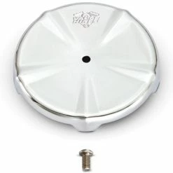 Vance & Hines VO2 Skullcap Crown Air Cleaner Insert Smooth Chrome
