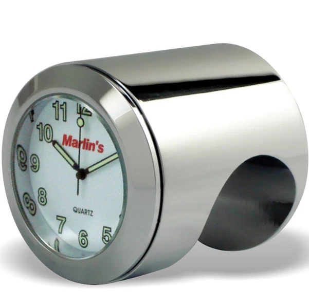 Marlins Genuine Accessories Marlin's Talon 1-1/4" White Clock
