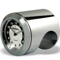 Marlins Genuine Accessories Marlin's Talon 1-1/4" Black/Silver Horseshoe Face Clock