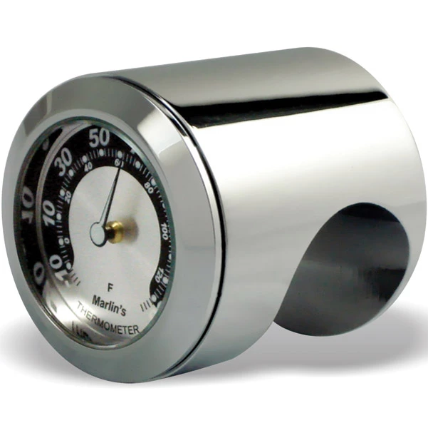 Marlins Genuine Accessories Marlin's Talon 1-1/4" Black/Silver Horseshoe Face Thermometer