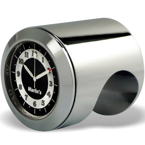 Marlins Genuine Accessories Marlin's Talon 1-1/4" Retro Black/White Clock