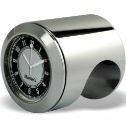 Marlins Genuine Accessories Marlin's Talon 1-1/4" Classic Black/Silver Clock