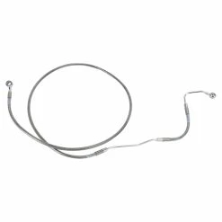Drag Specialties +6" Extended Clear-Coated Stainless Steel Front Brake Line Kit For ABS