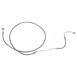 Drag Specialties +10" Extended Clear-Coated Stainless Steel Front Brake Line Kit For ABS