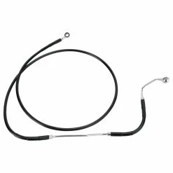 Drag Specialties +6" Extended Black Vinyl-Coated Front Brake Line Kit For ABS