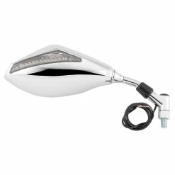 BikeMaster Chrome Mirror Set With LED Turn Signals