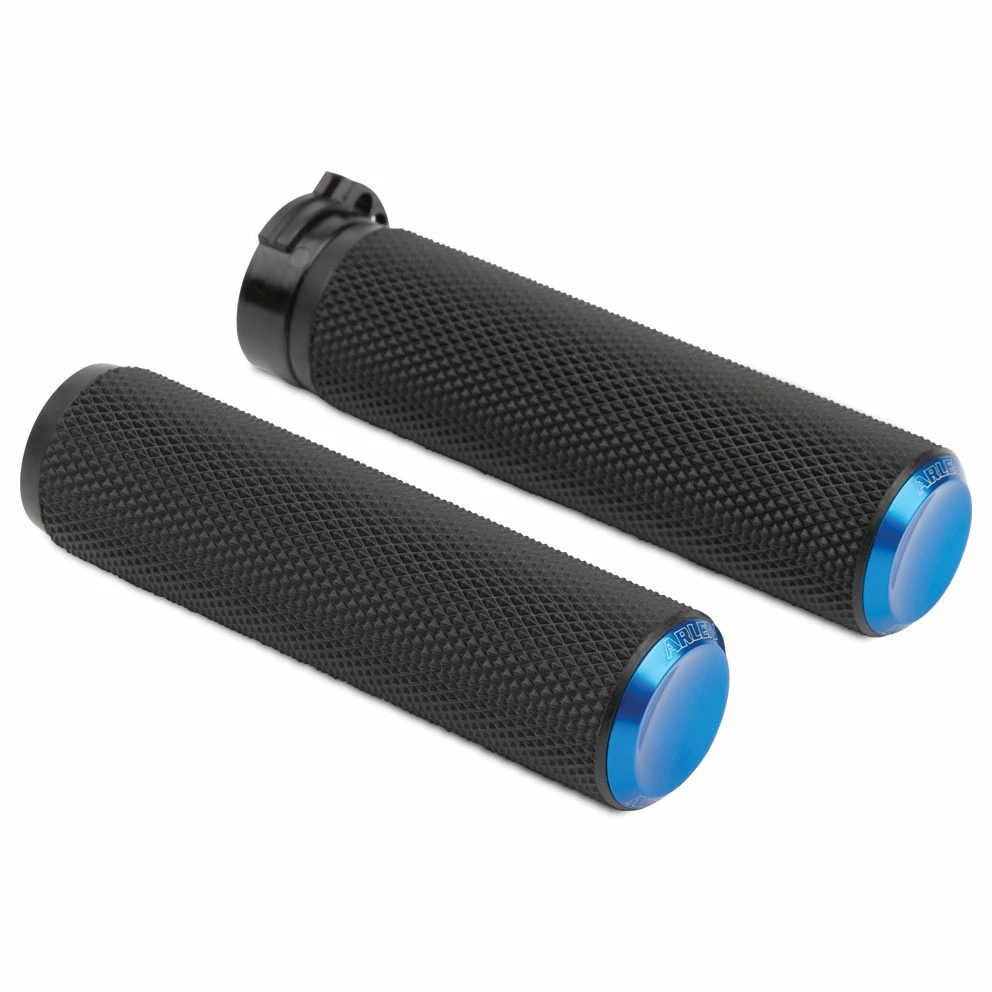 Arlen Ness Anodized Blue Knurled Grips