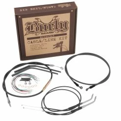 Burly Brand Black 12" T-Bars Cable/Brake/Wiring Kit For Models Without ABS