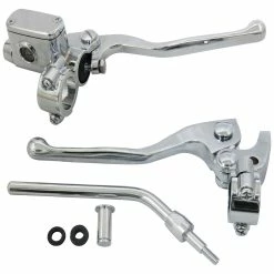 American Prime Manufacturing Inc. 11/16" Bore Chrome Handlebars Control Kit For 1" Handlebars