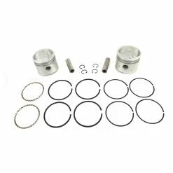 V-Twin Manufacturing Low Compression Piston Kit, 3.437" Bore, 7.5:1