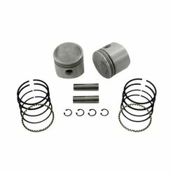 V-Twin Manufacturing Low Compression Piston Kit, 3.477" Bore, 7.5:1