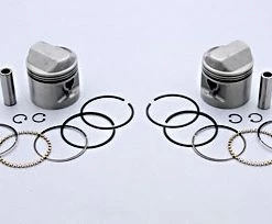 V-Twin Manufacturing Piston Kit, 3.187" Bore, 9:1