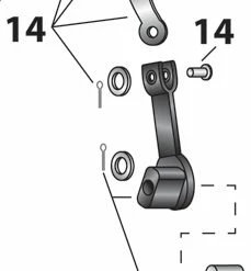 V-Twin Manufacturing Drum Brake Cam Lever Assembly