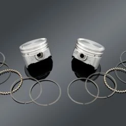 Keith Black Flat Top Piston Kit, 3.498" Bore, 8.6:1