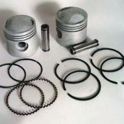 V-Twin Manufacturing Moly Coated Piston Kit, 3.438" Bore
