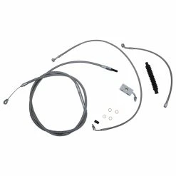 LA Choppers Standard Stainless Cable/Brake Line Kit For 15"-17" Bars On Models With ABS