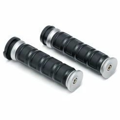 Kuryakyn Dillinger Silver Grips For Electronic Throttle