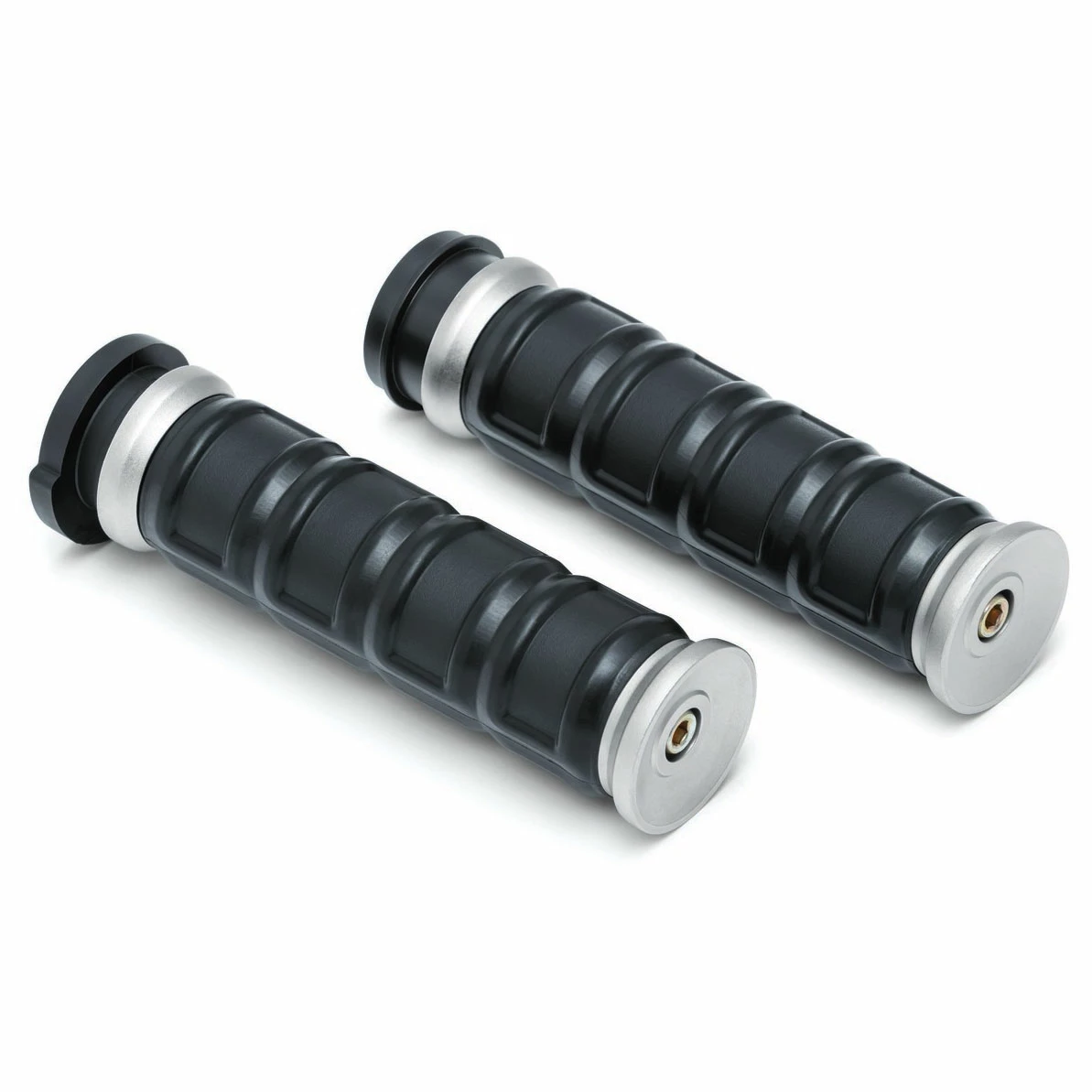 Kuryakyn Dillinger Silver Grips For Electronic Throttle