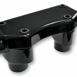DRAG Specialties Black Handlebar Risers And Top Clamp Kit