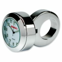 Marlins Genuine Accessories Marlin's White Face Handlebar Clock