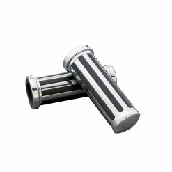 J&P Cycles Custom Black/Chrome Grip Set