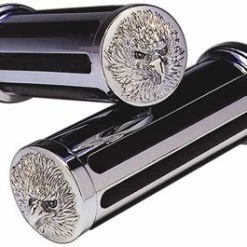 J&P Cycles 'Eagle' Ribbed Grip Set