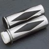 J&P Cycles Chrome Diamond Insert Grips