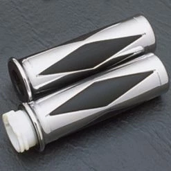 J&P Cycles Chrome Diamond Insert Grips