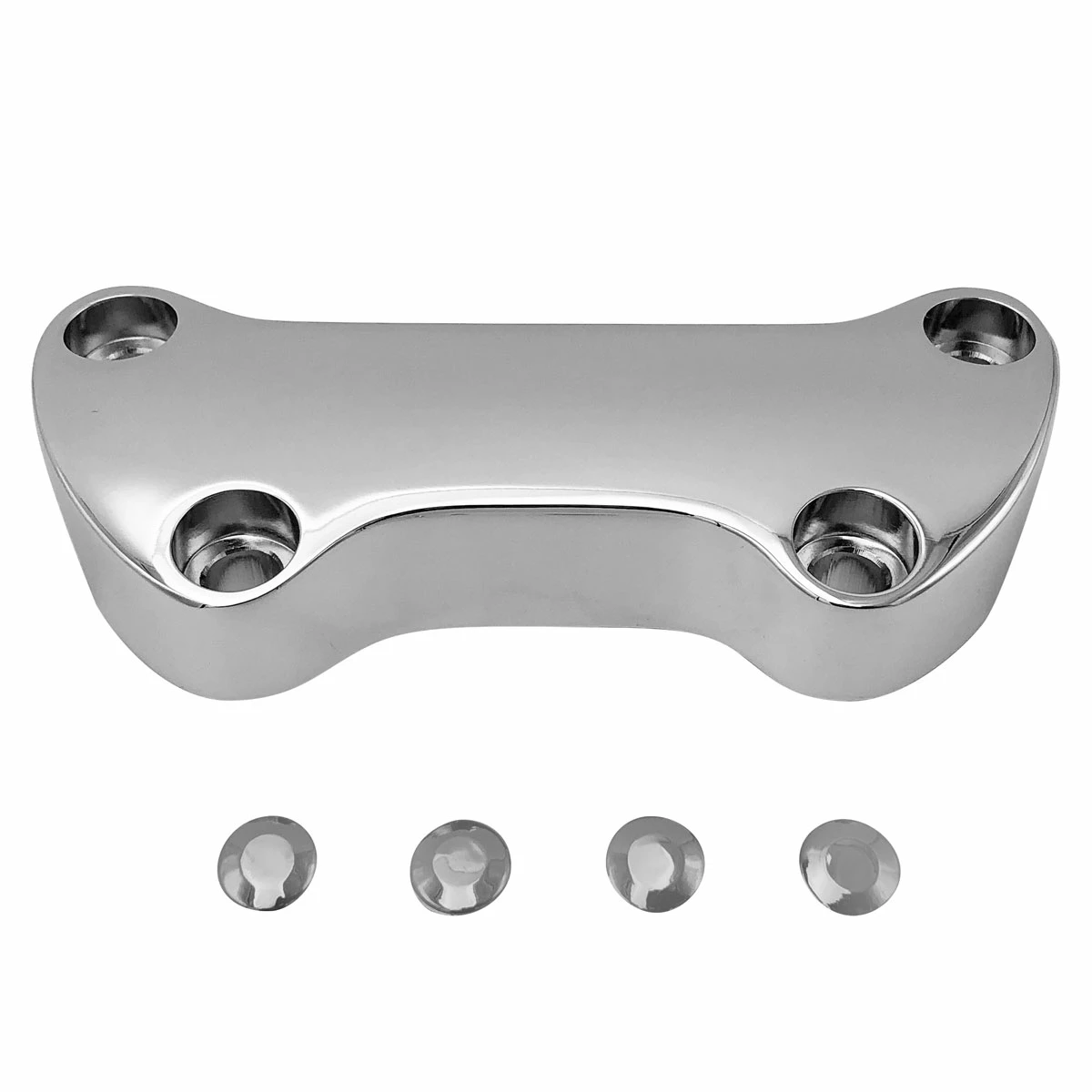 Milwaukee Twins Standard Smooth Chrome Handlebar Top Clamp