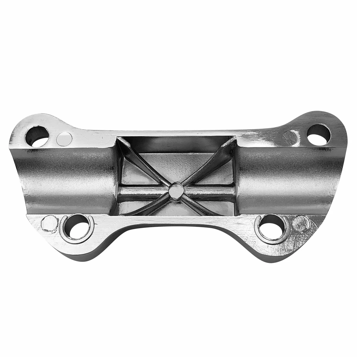 Milwaukee Twins Standard Smooth Chrome Handlebar Top Clamp - Image 2