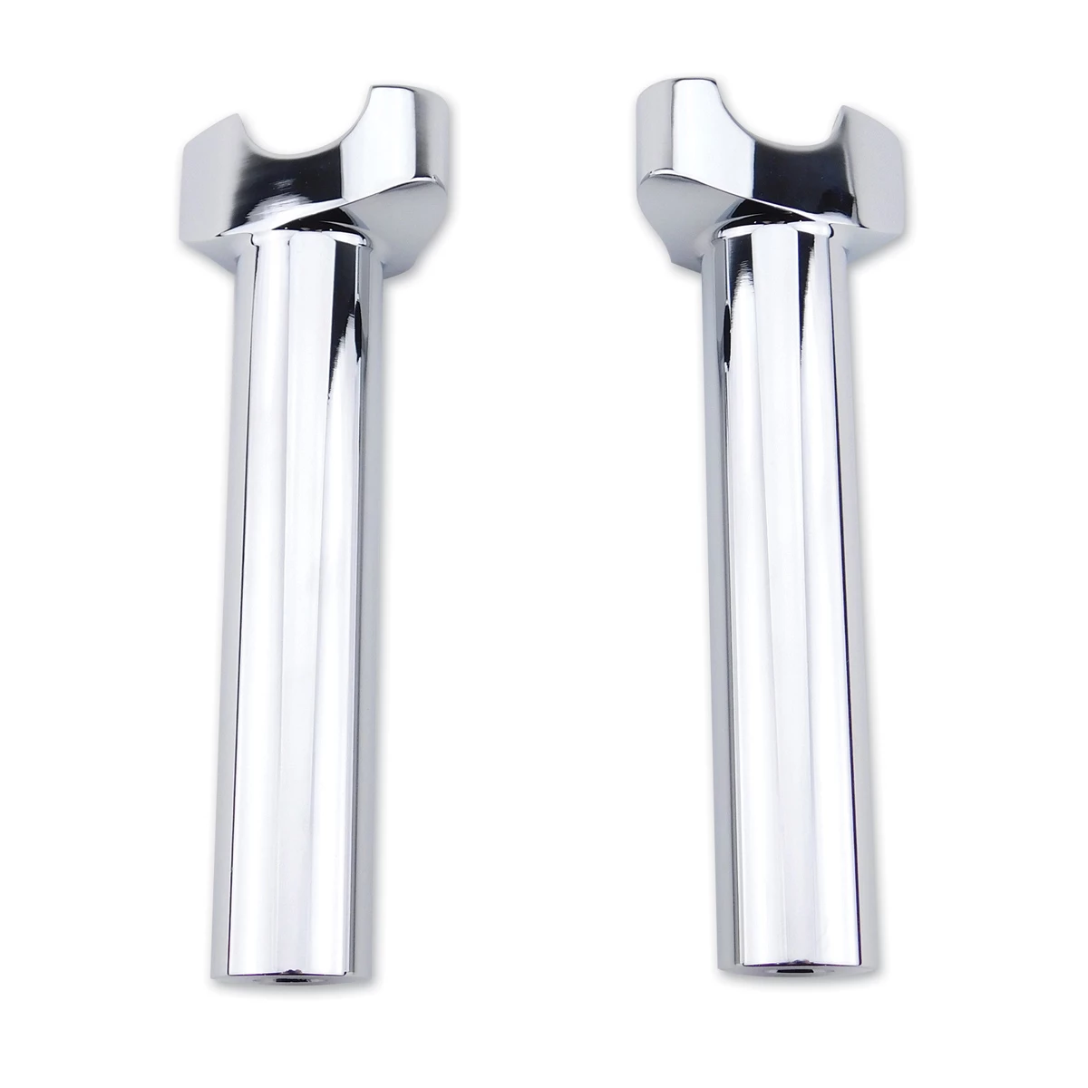 Milwaukee Twins Chrome Forged Aluminum 6-1/2" Straight Risers For 1" Bars