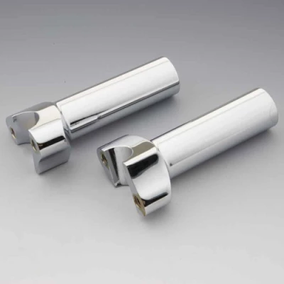 Milwaukee Twins Chrome Forged Aluminum 4-1/2" Straight Risers For 1" Bars