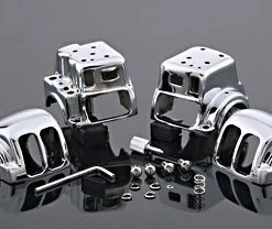V-Twin Manufacturing Chrome Switch Housing Set