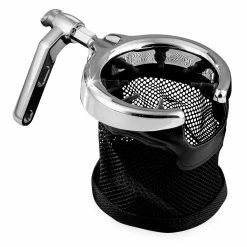 Kuryakyn Universal Chrome Drink Holder With Basket