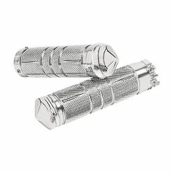 Accutronix Chrome Knurled Diamond Grips