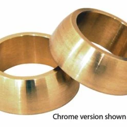 Paughco Chrome Radiused Handlebar Grip Ferrules