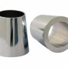 Paughco Chrome Tapered Handlebar Grip Ferrules