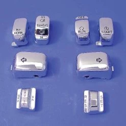 Biker's Choice Chrome Rounded Handlebar Switch Covers