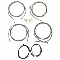 LA Choppers Complete Plug And Play Stainless Cable/Brake Line Kit With ABS